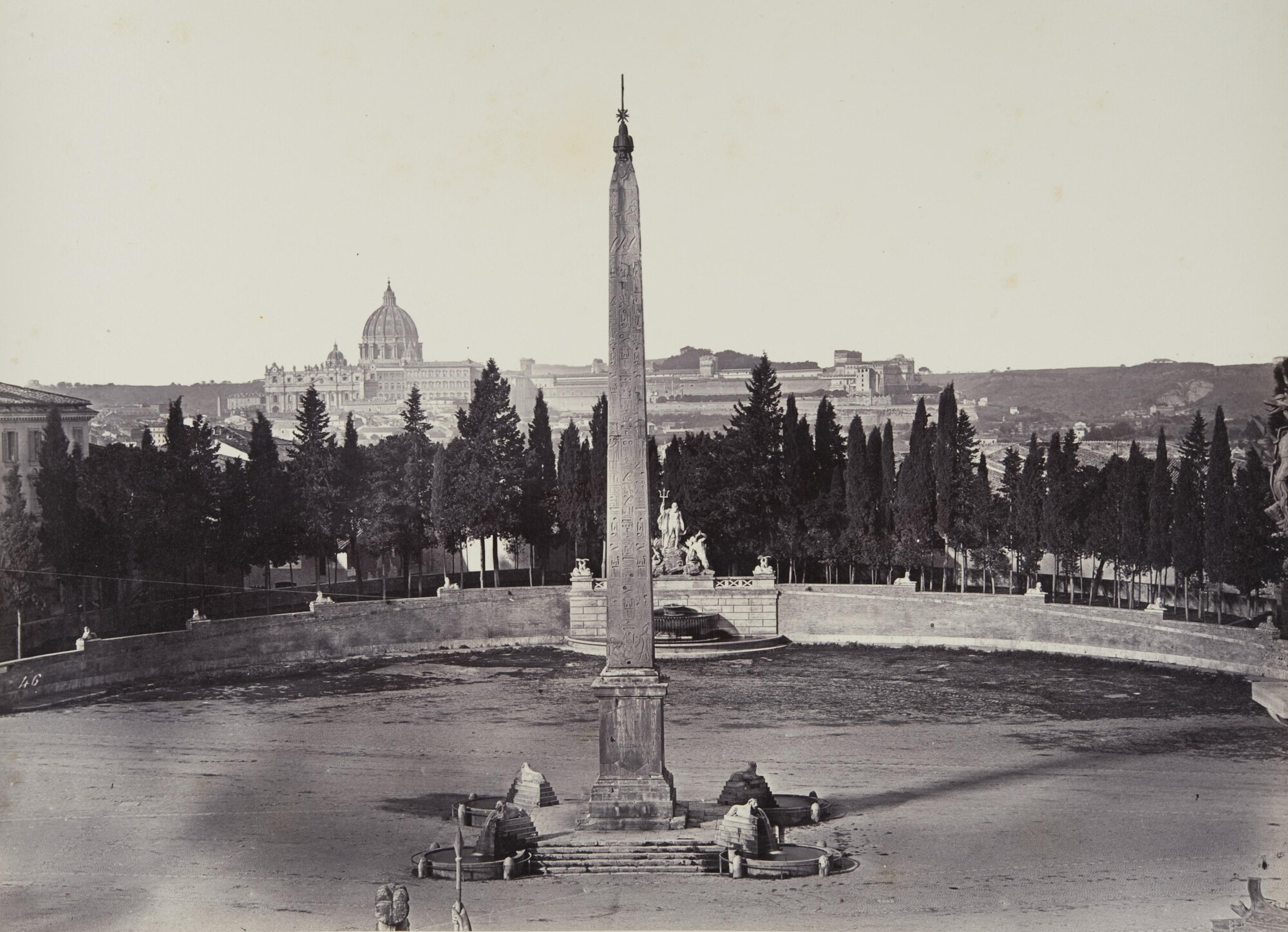 Неизвестный автор. 
 

Пьяцца дель Пополо, 1860-1870‑е 

Альбуминовый отпечаток 