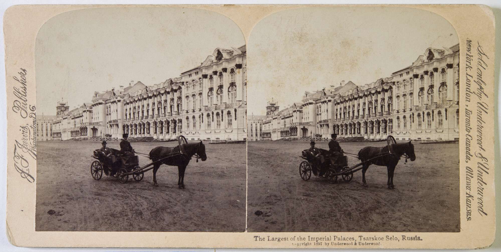 Екатерининский дворец в Царском селе, 1890‑е . 
 

Фирма «Underwood & Underwood» 
 