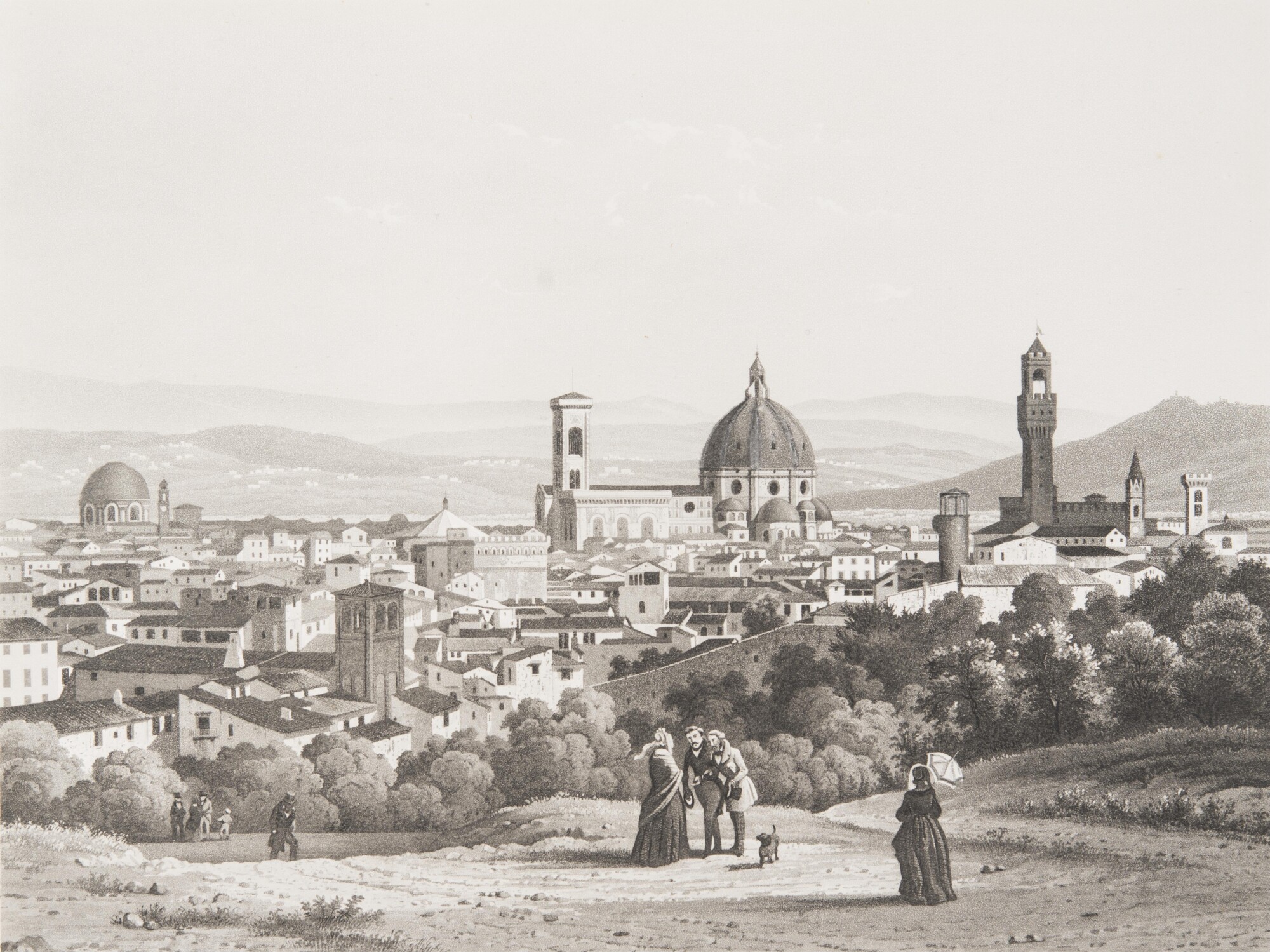 Неизвестный автор. 
 

Панорама Флоренции, 1840–1845 

Гравюра Луи Шербуэна с дагеротипа 