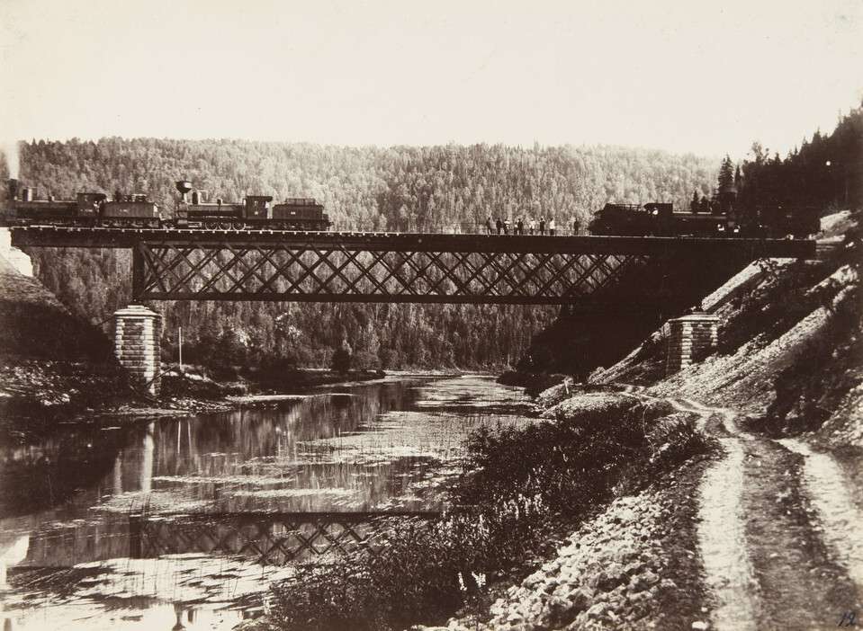 [Васильев А. П.]. 
 Мост через реку Сим 1900-е годы 