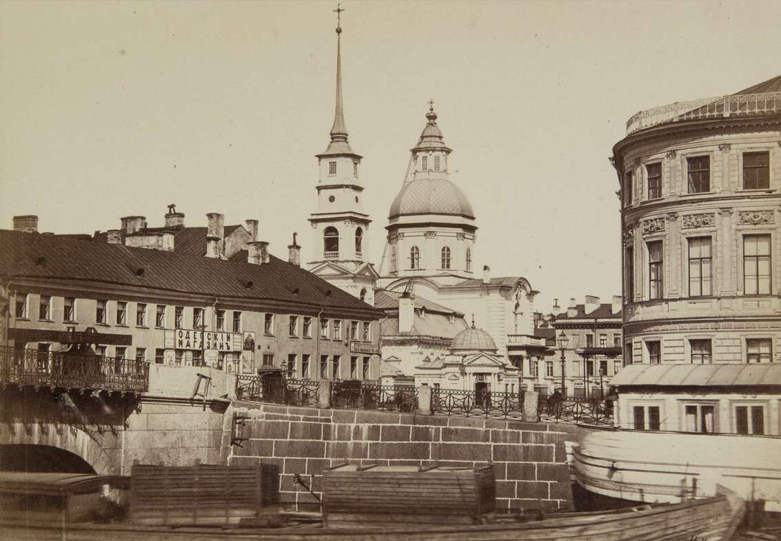 Альфред  Лоренс . 
 

Симеоновский мост в Санкт-Петербурге, 1890-90‑е 
 