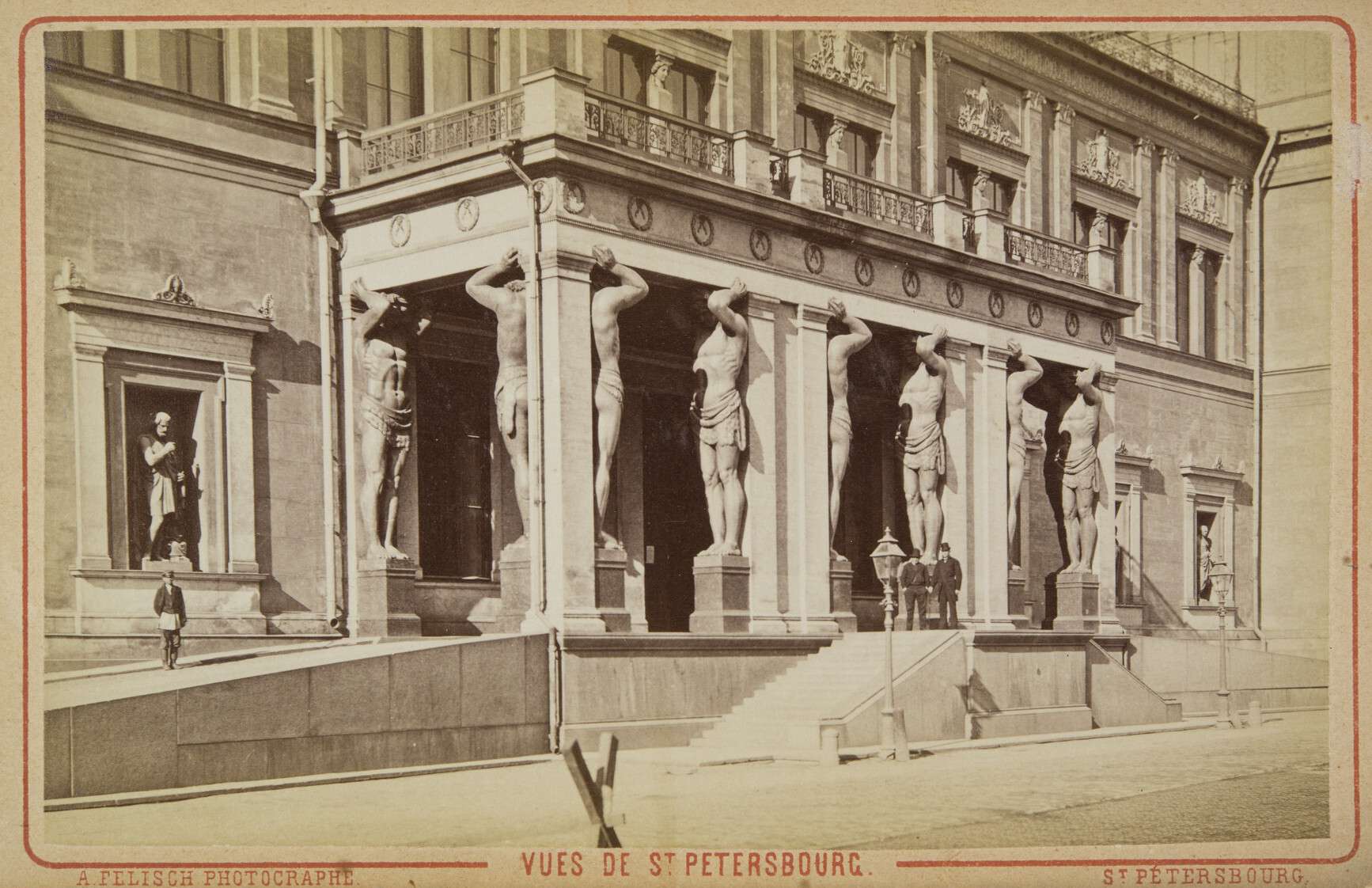 Альберт Фелиш. 
 

Вид на портик Нового Эрмитажа, 1870–80‑е 


 